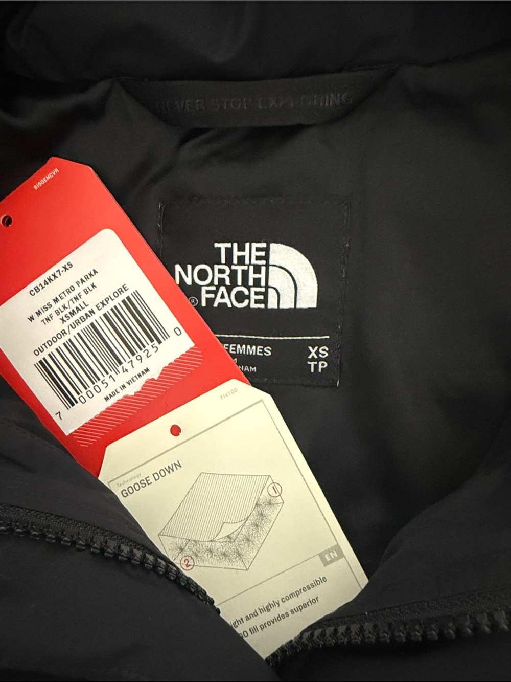 The North Face ❄️☃️Women’s Black Quilted Long Puffer Jacket with Hood - Picture 4 of 7